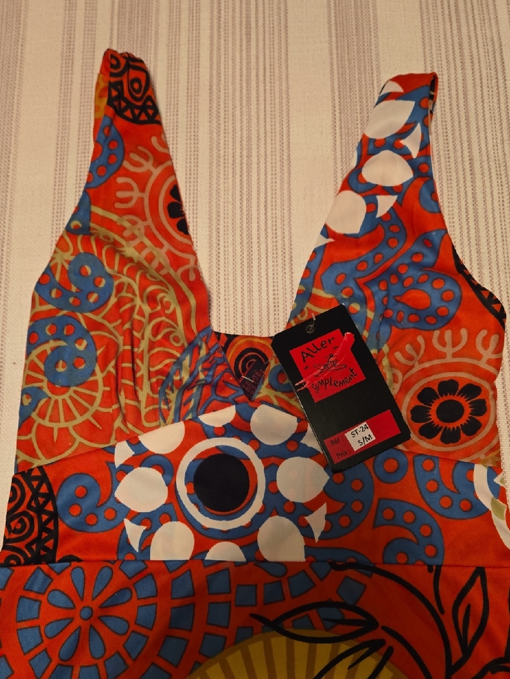 Alley by mPlenish Orange Floral-Print Sleeveless Dress